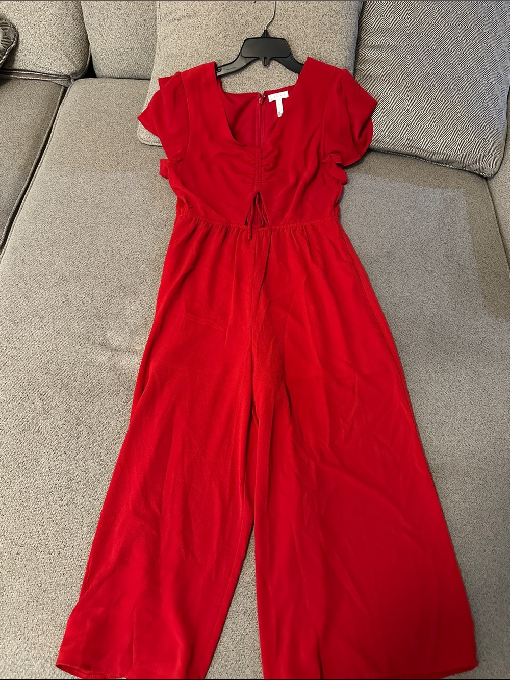 Leith Red Women's Wide-Leg Jumpsuit